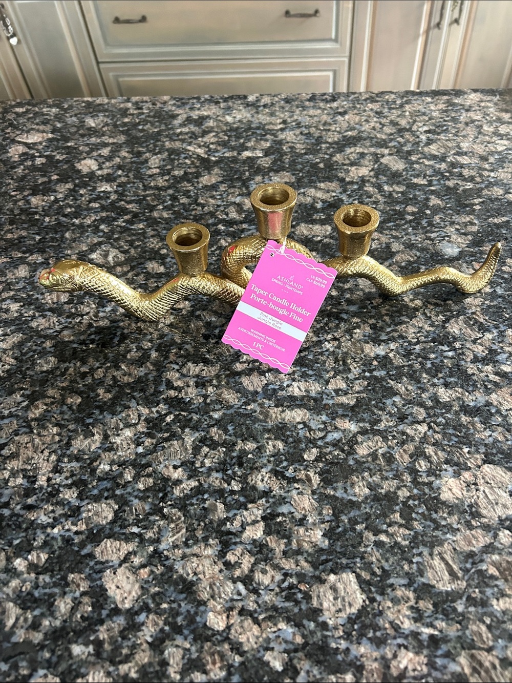ASHLAND 15.25" SNAKE TAPER CANDLE HOLDER NWT